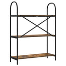 Bogreol Røget eg 80 x 30 x 109 cm Konstrueret træ