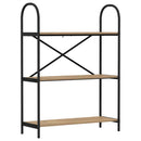 Bogreol 3 niveauer 80 x 30 x 109 cm Konstrueret træ