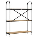 Bogreol 3 niveauer 80 x 30 x 109 cm Konstrueret træ
