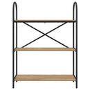 Bogreol 3 niveauer 80 x 30 x 109 cm Konstrueret træ