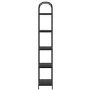 Bogreol 5 niveauer 60 x 30 x 183 cm Konstrueret træ Sort eg