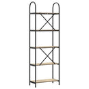Bogreol 5 niveauer 60 x 30 x 183 cm Konstrueret træ Sonoma eg