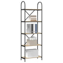 Bogreol 5 niveauer 60 x 30 x 183 cm Konstrueret træ Sonoma eg