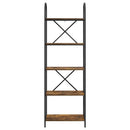 Bogreol 5 niveauer 60 x 30 x 183 cm Konstrueret træ Røget eg