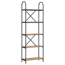Bogreol 5 niveauer 60 x 30 x 183 cm Konstrueret træ