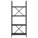 Bogreol 4 niveauer 60 x 30 x 146 cm Konstrueret træ Sort eg
