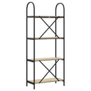 Bogreol 4 niveauer 60 x 30 x 146 cm Konstrueret træ Sonoma eg