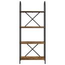 Bogreol 4 niveauer 60 x 30 x 146 cm Konstrueret træ Røget eg
