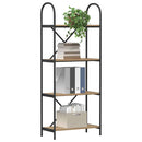 Bogreol 4 niveauer 60 x 30 x 146 cm Konstrueret træ