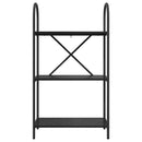 Bogreol 3 niveauer 60 x 30 x 109 cm Konstrueret træ Sort eg