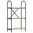 Bogreol 3 niveauer 60 x 30 x 109 cm Konstrueret træ Sonoma eg