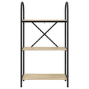 Bogreol 3 niveauer 60 x 30 x 109 cm Konstrueret træ Sonoma eg