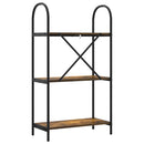 Bogreol Røget eg 60 x 30 x 109 cm Konstrueret træ