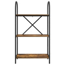 Bogreol 3 niveauer 60 x 30 x 109 cm Konstrueret træ Røget eg