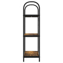 Bogreol 3 niveauer 60 x 30 x 109 cm Konstrueret træ Røget eg