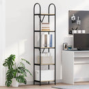 Bogreol 5 niveauer 40 x 30 x 183 cm Konstrueret træ Sonoma eg