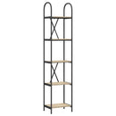 Bogreol 5 niveauer 40 x 30 x 183 cm Konstrueret træ Sonoma eg