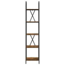 Bogreol 5 niveauer 40 x 30 x 183 cm Konstrueret træ Røget eg