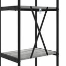 Bogreol 5 niveauer 40 x 30 x 183 cm Konstrueret træ Grå Sonoma