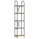 Bogreol 5 niveauer 40 x 30 x 183 cm Konstrueret træ