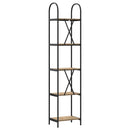Bogreol 5 niveauer 40 x 30 x 183 cm Konstrueret træ