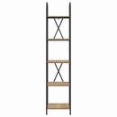 Bogreol 5 niveauer 40 x 30 x 183 cm Konstrueret træ