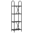 Bogreol Sort eg 40 x 30 x 146 cm Konstrueret træ