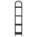Bogreol 4 niveauer 40 x 30 x 146 cm Konstrueret træ Sort eg
