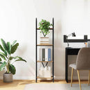 Bogreol 4 niveauer 40 x 30 x 146 cm Konstrueret træ