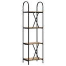 Bogreol 4 niveauer 40 x 30 x 146 cm Konstrueret træ