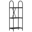 Bogreol Sort eg 40 x 30 x 109 cm Konstrueret træ