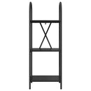 Bogreol Sort eg 40 x 30 x 109 cm Konstrueret træ