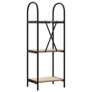 Bogreol 3 niveauer 40 x 30 x 109 cm Konstrueret træ Sonoma eg