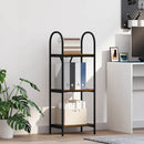 Bogreol 3 niveauer 40 x 30 x 109 cm Konstrueret træ Røget eg