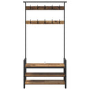 Jakkeholder Gammelt træ 95 x 34 x 184 cm Konstrueret træ