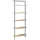 Bogreol 5 niveauer 60 x 24 x 168 cm Konstrueret træ Sonoma eg