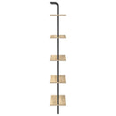 Bogreol 5 niveauer 60 x 24 x 168 cm Konstrueret træ Sonoma eg