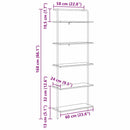 Bogreol 5 niveauer 60 x 24 x 168 cm Konstrueret træ Sonoma eg