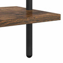 Bogreol 5 niveauer 60 x 24 x 168 cm Konstrueret træ Røget eg