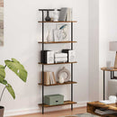 Bogreol 5 niveauer 60 x 24 x 168 cm Konstrueret træ Røget eg