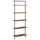 Bogreol 5 niveauer 60 x 24 x 168 cm Konstrueret træ Røget eg