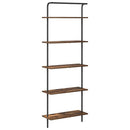 Bogreol 5 niveauer 60 x 24 x 168 cm Konstrueret træ Røget eg