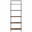 Bogreol 5 niveauer 60 x 24 x 168 cm Konstrueret træ Røget eg