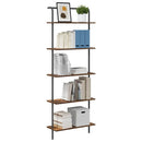 Bogreol 5 niveauer 60 x 24 x 168 cm Konstrueret træ Røget eg