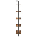 Bogreol 5 niveauer 60 x 24 x 168 cm Konstrueret træ Røget eg