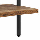 Bogreol 5 niveauer 60 x 24 x 168 cm Konstrueret træ Gammelt træ