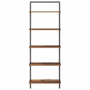 Bogreol 5 niveauer 60 x 24 x 168 cm Konstrueret træ Gammelt træ