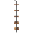 Bogreol 5 niveauer 60 x 24 x 168 cm Konstrueret træ Gammelt træ