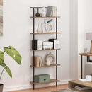 Bogreol 5 niveauer 60 x 24 x 168 cm Konstrueret træ