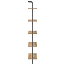Bogreol 5 niveauer 60 x 24 x 168 cm Konstrueret træ